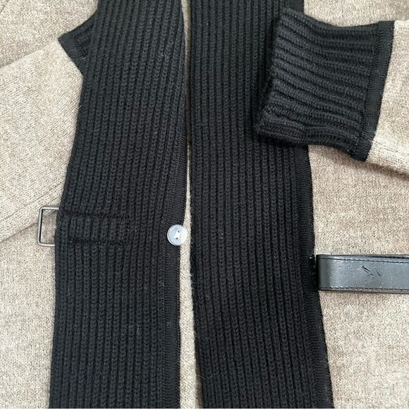 NEW Ann Taylor Wool Longline Colorblock Belt Knit Ribbed Cardigan Sweater Coat … - Picture 12 of 16